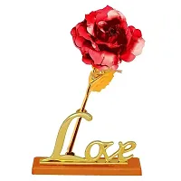 24K Red Rose 10 Inches with Love Stand - Best Gift For Loves Ones, Valentine'S Day, Mother'S Day, Anniversary, Birthday-thumb1