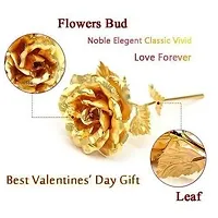 24K Golden Rose 10 Inches with Love Stand - Best Gift For Loves Ones, Valentine'S Day, Mother'S Day, Anniversary, Birthday-thumb1