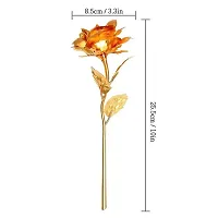 Beautiful Valentine's Day Gifts 24k Golden Foil Rose Flower with Beautiful Photo Frame Flower Stand-thumb2