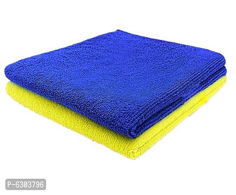 Microfiber Cleaning Cloths, 2pcs 40x40cms 340GSM Multi-Colour Wash Cloth for Kitchen Car Window Stainless Steel Cleaning