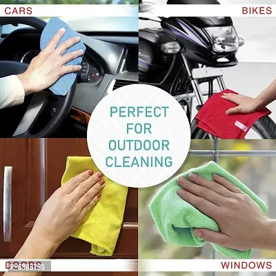 Microfiber Cleaning Cloths, 2pcs 40x40cms 340GSM Multi-Colour Wash Cloth for Kitchen Car Window Stainless Steel Cleaning-thumb3
