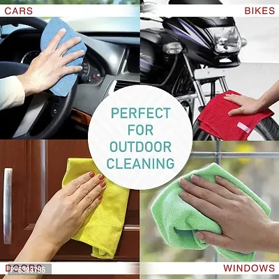 Microfiber Cleaning Cloths, 2pcs 40x40cms 340GSM Multi-Colour Wash Cloth for Kitchen Car Window Stainless Steel Cleaning-thumb2