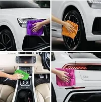 Microfiber Cleaning Cloths, 2pcs 40x40cms 340GSM Multi-Colour Wash Cloth for Kitchen Car Window Stainless Steel Cleaning-thumb3
