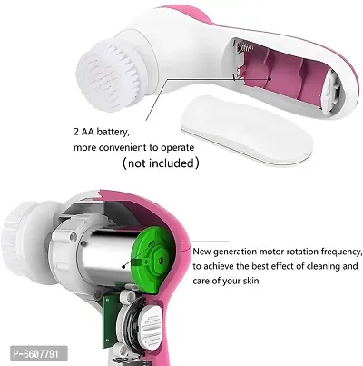 Facial Kit // Multifunction Beauty Care Brush Deep Clean 5 in 1 Portable Facial Cleaner Relief Face Massager-thumb4