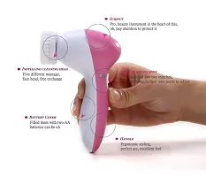 5 in 1 Portable Electric Facial Cleaner Multifunction Massager, Face Massage Machine For Face, Facial Machine, Beauty Massager, Facial Massager For Women-thumb1