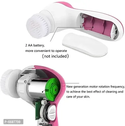 5 in 1 Portable Electric Facial Cleaner Multifunction Massager, Face Massage-thumb3