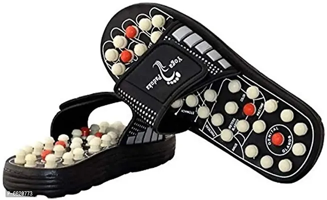 Manual Spring Acupressure and Magnetic Therapy Accu Paduka Slippers for Full Body Blood Circulati-thumb0