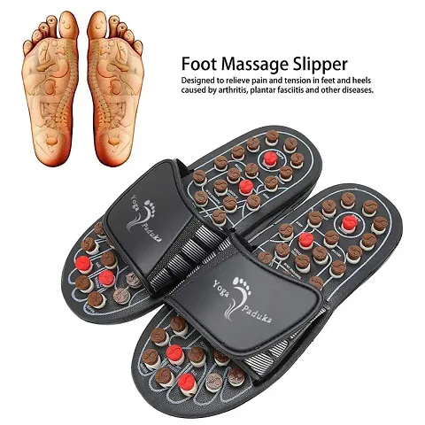 Acupressure Foot Relaxer Foot Massager Slipper/Spring Acupressure Magnetic Therapy Sandals/Rotating Acupressure Foot Slippers for Men Women