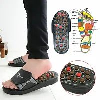 Yoga Paduka Acupressure Foot Relaxer/Foot Massager Slipper/Spring Acupressure Magnetic Therapy Sandals/Rotating Acupressure Foot Slippers for Men  Women-thumb1