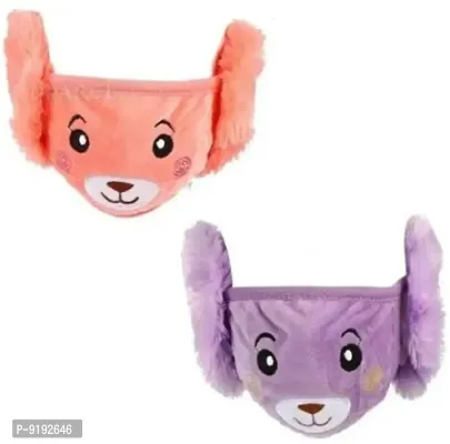 Girls/Boys Face Mask Plush Ear Muffs Covers Pack of 2-thumb0