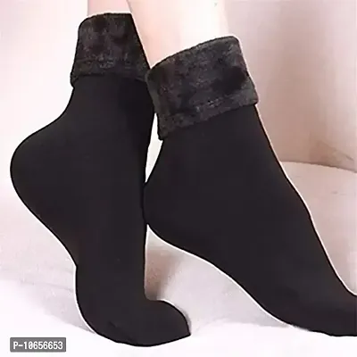 Elegant Velvet Socks For Women -1 Pair-thumb0