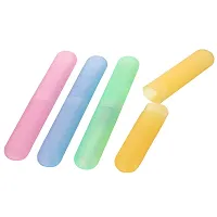 DREAM ENTERPRISE Plastic Toothbrush Cover, Multi Color, Pack of 4-thumb1