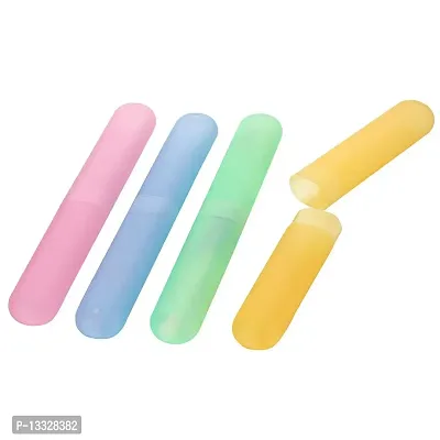 DREAM ENTERPRISE Plastic Toothbrush Cover, Multi Color, Pack of 4-thumb2