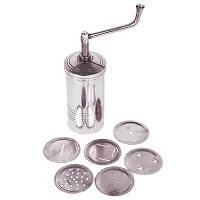 Dream Shopping Linux4You Tainless Steel Sev Sancha Snack Maker with 6 Different Blades No 10-thumb1