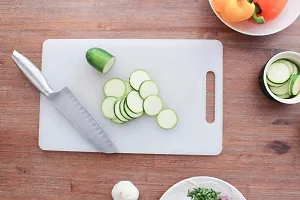 Leavens Vegetable and Fruits Plastic Chopping/Cutting Board (34 X 22 Cms) (1 Pc, White)-thumb2