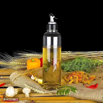 DREAM ENTERPRISE Plastic Oil Dispenser Bottle for Kitchen Home Food Vegetable No Drip No Spil Elegant look, 1000 ml, White, 1 Piece