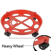 Dream Shopping Cylinder Trolley Easily Movable Stand with Wheels Gas Cylinder Stands Redcolour 1 Pcs-thumb2