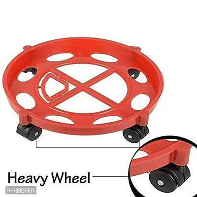 Dream Shopping Cylinder Trolley Easily Movable Stand with Wheels Gas Cylinder Stands Redcolour 1 Pcs-thumb3