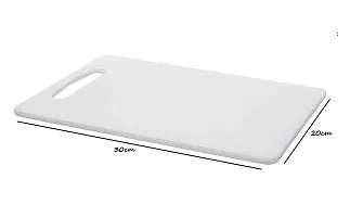 Dream Shopping Leavens Vegetable and Fruits Plastic Chopping Cutting Board 34 X 22 Cms 1 Pc White-thumb1