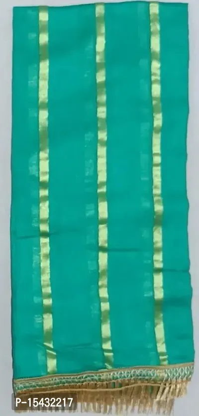 Elite Green Cotton Self Design Dupattas For Women