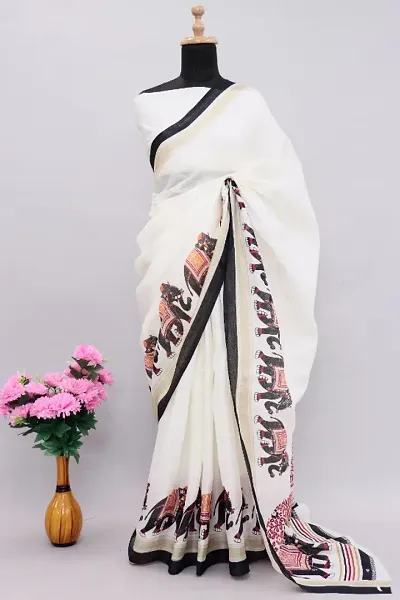 Elegant Khadi Silk Saree with Blouse piece 