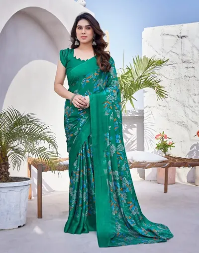 Classic Art Silk Saree with Blouse piece For Women