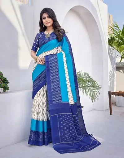 Classic Khadi Silk Saree with Blouse piece