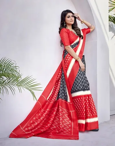 Attractive Art Silk Saree with Blouse piece 