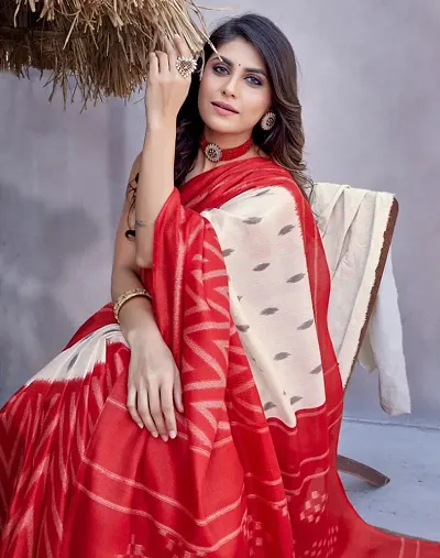 Hot Selling Khadi Silk Saree with Blouse piece 