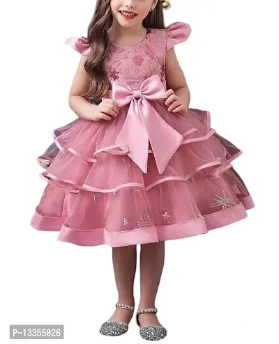 ONION PINK COLOUR PARTY FROCK