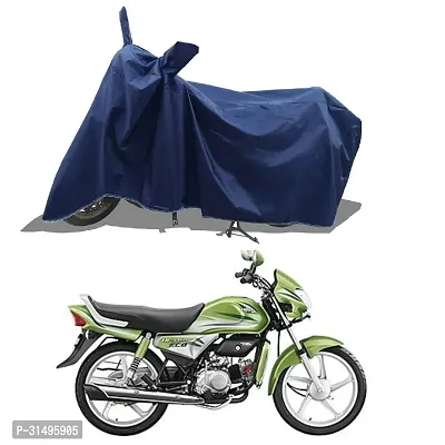 BHOOMIKA :-  hero HF Deluxe Eco Two Wheeler Motercycle Bike and Scooty  Cover with Water-Resistant and Dust Proof Premium 190T Fabric_Navy Blue