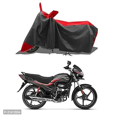 BHOOMIKA:- Two Wheeler - Bike Cover for Passion Pro   Scooty Cover with Water-Resistant and Dust Proof Premium 190T Fabric_Red Stripe-thumb0