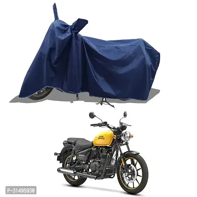 BHOOMIKA :-  Royal Enfield Meteor Two Wheeler Motercycle Bike and Scooty  Cover with Water-Resistant and Dust Proof Premium 190T Fabric_Navy Blue