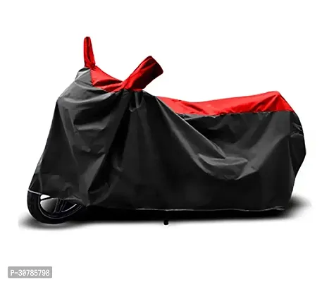 STYXER- Two Wheeler - Bike Cover for Duro 125   Scooty Cover with Water-Resistant and Dust Proof Premium 190T Fabric_Red Stripe-thumb0