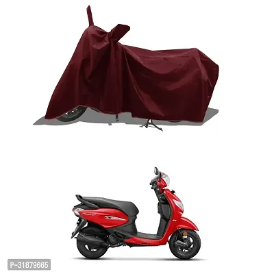 Protective Water Resistant Dust Proof Polyester Two Wheeler Bike Cover For Hero Pleasure+ 110-thumb0