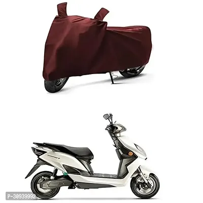 BHOOMIKA - EvoletDerby Two Wheeler Motercycle Bike and Scooty Cover with Water-Resistant and Dust Proof 190T Fabric_Maroon-thumb0