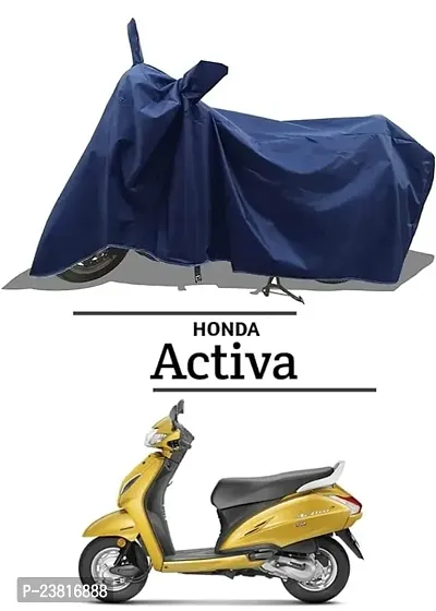 Honda Activa 6G New BS4 BS5 BS6 Water Resistant - Dust Proof - Full Bike Scooty Two Wheeler Body Cover for Honda Activa 6G and All in One Bike Body Cover for Universal (Navy Blue)