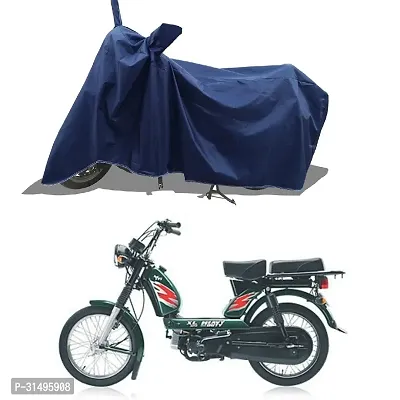 BHOOMIKA :-  TVS Heavy Duty BS6 Two Wheeler Motercycle Bike and Scooty  Cover with Water-Resistant and Dust Proof Premium 190T Fabric_Navy Blue-thumb0