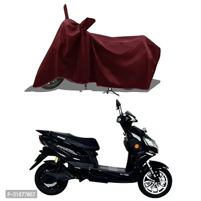 Two Wheeler Motercycle Bike And Scooty Cover With Water-Resistant And Dust Proof Premium 190T Fabric_Brown For Okinawa Praise