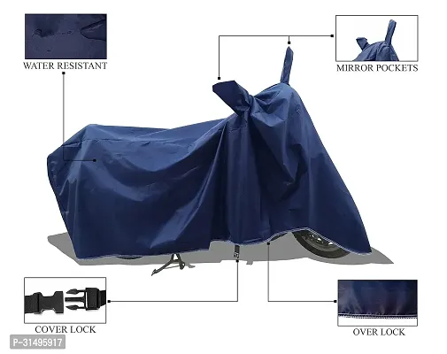 BHOOMIKA :-  Suzuki Intruder M800 Two Wheeler Motercycle Bike and Scooty  Cover with Water-Resistant and Dust Proof Premium 190T Fabric_Navy Blue-thumb2