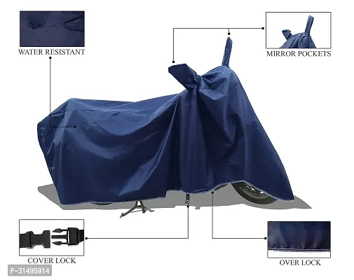 BHOOMIKA :-  Suzuki Intruder 250 BS6 Two Wheeler Motercycle Bike and Scooty  Cover with Water-Resistant and Dust Proof Premium 190T Fabric_Navy Blue-thumb2