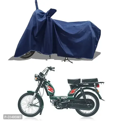 BHOOMIKA :-  TVS Heavy Duty Two Wheeler Motercycle Bike and Scooty  Cover with Water-Resistant and Dust Proof Premium 190T Fabric_Navy Blue-thumb0