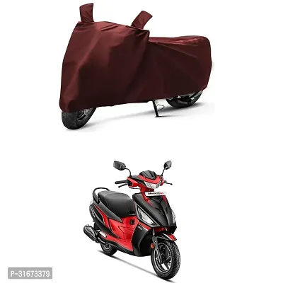 Hero Maestro Edge 125 Two Wheeler Motercycle Bike And Scooty Cover With Water-Resistant And Dust Proof Premium Quality 190T Fabric _Maroon-thumb0