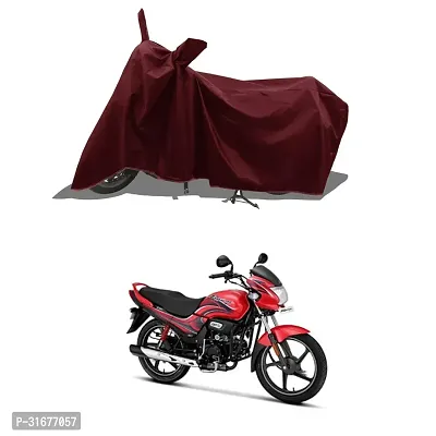 Two Wheeler Motercycle Bike And Scooty Cover With Water-Resistant And Dust Proof Premium 190T Fabric_Brown For Hero Pep Plus Bs6-thumb0