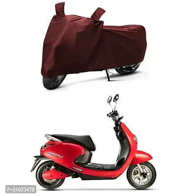 Evolet Pony Two Wheeler Motercycle Bike And Scooty Cover With Water-Resistant And Dust Proof Premium Quality 190T Fabric _Maroon