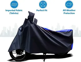 BHOOMIKA -Ather 340 Two Wheeler Motercycle Bike and Scooty Cover with Water-Resistant and Dust Proof 190T Fabric_Blue Patta-thumb2