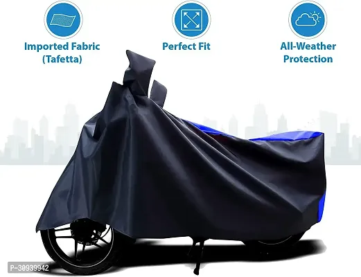 BHOOMIKA -Ather 340 Two Wheeler Motercycle Bike and Scooty Cover with Water-Resistant and Dust Proof 190T Fabric_Blue Patta-thumb3