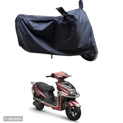 BHOOMIKA -Tunwal Mini Lithino Two Wheeler Motercycle Bike and Scooty Cover with Water-Resistant and Dust Proof 190T Fabric_Black-thumb0