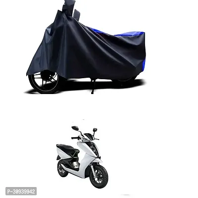 BHOOMIKA -Ather 340 Two Wheeler Motercycle Bike and Scooty Cover with Water-Resistant and Dust Proof 190T Fabric_Blue Patta