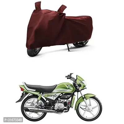 Hero Hf Dawn Bs6 Two Wheeler Motercycle Bike And Scooty Cover With Water-Resistant And Dust Proof Premium Quality 190T Fabric _Maroon-thumb0